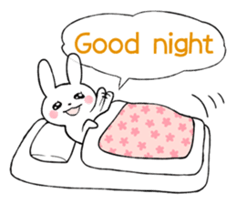 One day of a thin Usako(English) sticker #4487110