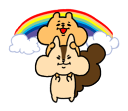 A hamster and the squirrels. sticker #4488311