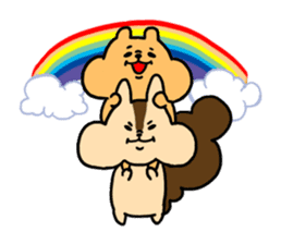 A hamster and the squirrels. sticker #4488311