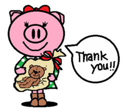 Ton-kun her. English edition. sticker #4489636