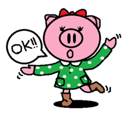 Ton-kun her. English edition. sticker #4489641