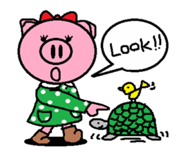 Ton-kun her. English edition. sticker #4489651