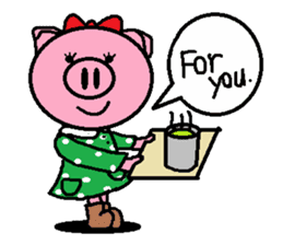 Ton-kun her. English edition. sticker #4489662