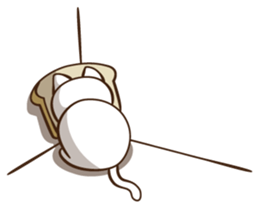 toast cat sticker #4489709