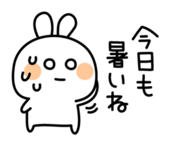 Exhausted carrot in summer sticker #4489840