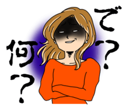 A list and the back of the girl sticker #4490486