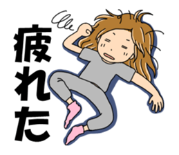 A list and the back of the girl sticker #4490501