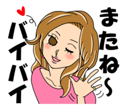 A list and the back of the girl sticker #4490506