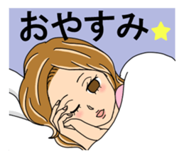 A list and the back of the girl sticker #4490519