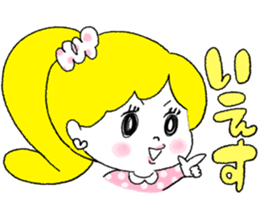 Girl is an effort secretly . sticker #4490762