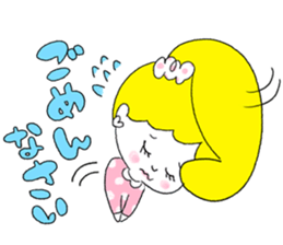 Girl is an effort secretly . sticker #4490766