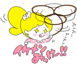 Girl is an effort secretly . sticker #4490797