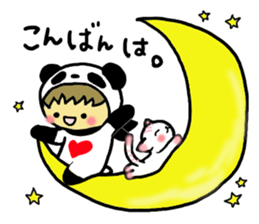 Pandaman and Cat 2 sticker #4491921