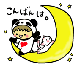 Pandaman and Cat 2 sticker #4491921