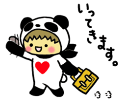 Pandaman and Cat 2 sticker #4491923