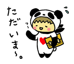 Pandaman and Cat 2 sticker #4491924