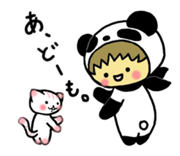 Pandaman and Cat 2 sticker #4491926