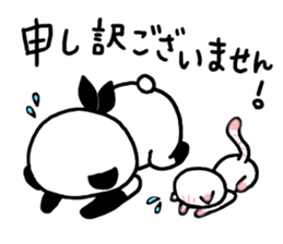 Pandaman and Cat 2 sticker #4491927