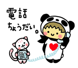 Pandaman and Cat 2 sticker #4491930