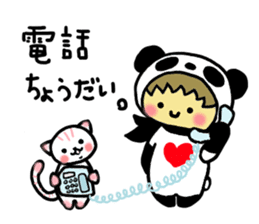 Pandaman and Cat 2 sticker #4491930