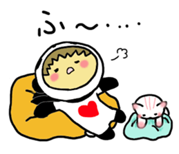 Pandaman and Cat 2 sticker #4491931