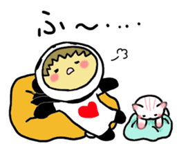 Pandaman and Cat 2 sticker #4491931