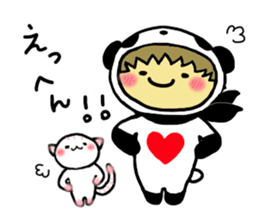 Pandaman and Cat 2 sticker #4491932