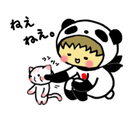 Pandaman and Cat 2 sticker #4491936