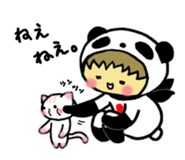 Pandaman and Cat 2 sticker #4491936