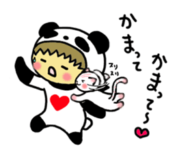 Pandaman and Cat 2 sticker #4491937