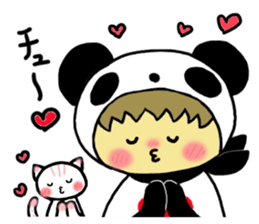 Pandaman and Cat 2 sticker #4491938