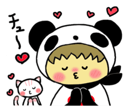 Pandaman and Cat 2 sticker #4491938