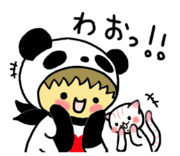 Pandaman and Cat 2 sticker #4491939