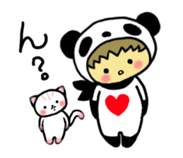Pandaman and Cat 2 sticker #4491940