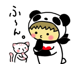 Pandaman and Cat 2 sticker #4491941