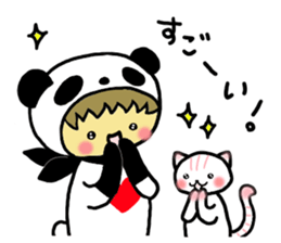 Pandaman and Cat 2 sticker #4491944