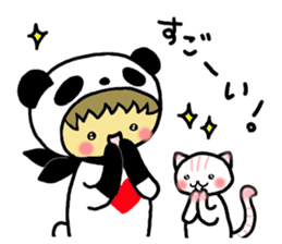 Pandaman and Cat 2 sticker #4491944