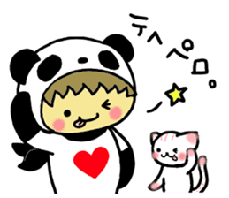 Pandaman and Cat 2 sticker #4491950