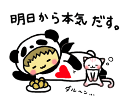Pandaman and Cat 2 sticker #4491951