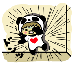 Pandaman and Cat 2 sticker #4491956