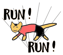 "Icchann"The cat(ver.marathon) sticker #4492732
