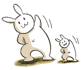 Capricious  White  Bunny sticker #4497260