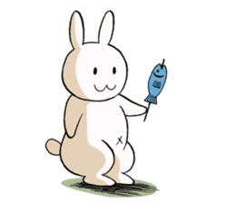 Capricious  White  Bunny sticker #4497261