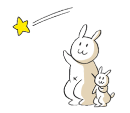 Capricious  White  Bunny sticker #4497265