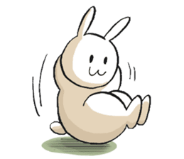 Capricious  White  Bunny sticker #4497272