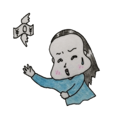 girl`s one year sticker #4498513