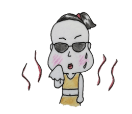 girl`s one year sticker #4498522