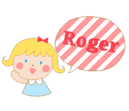 Girl and a small bear sticker #4499010