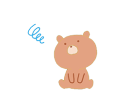 Girl and a small bear sticker #4499016