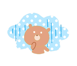 Girl and a small bear sticker #4499020